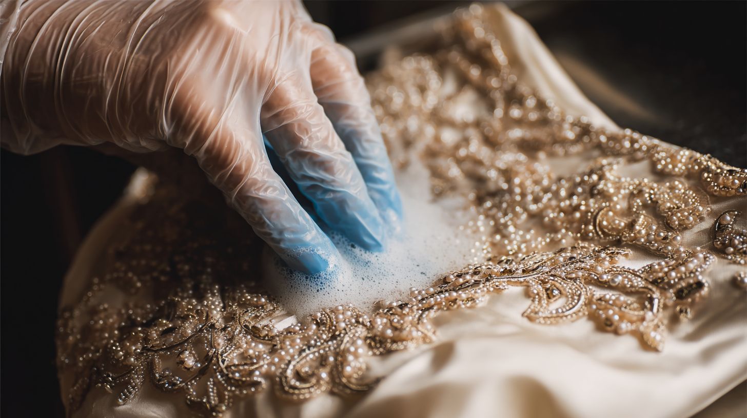 What precautions are taken when professional laundry services handle delicate beading?